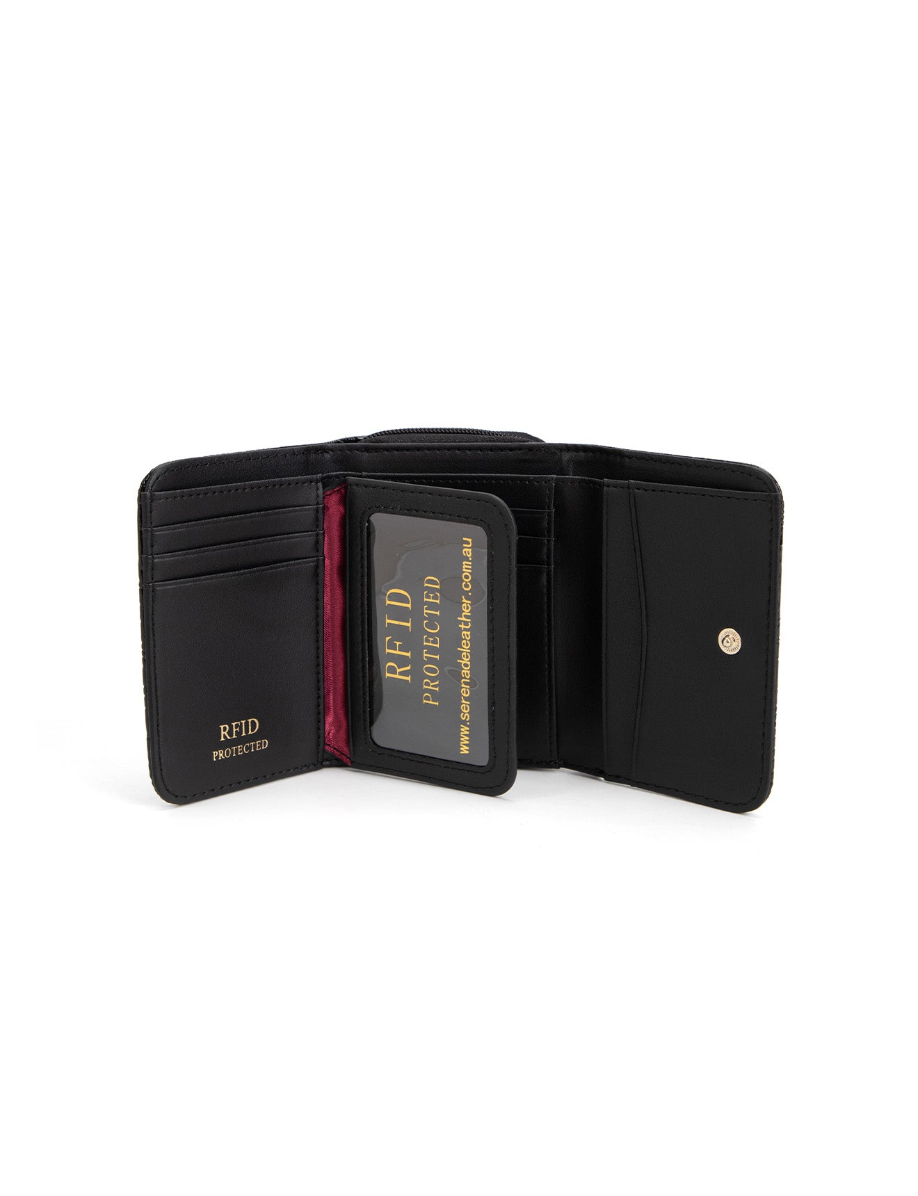 AMIRA SML PATENT LEATHER WALLET WITH RFID- WSF4503-BLK