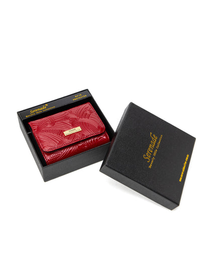 AMIRA SML PATENT LEATHER WALLET WITH RFID- WSF4503-RED- NEW IN