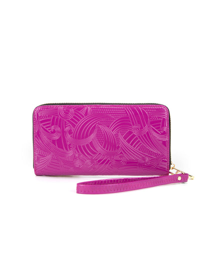 AMIRA ZIP AROUND LEATHER RFID WALLET- WSF4516-MAG