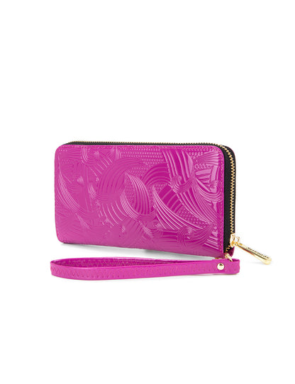 AMIRA ZIP AROUND LEATHER RFID WALLET- WSF4516-MAG