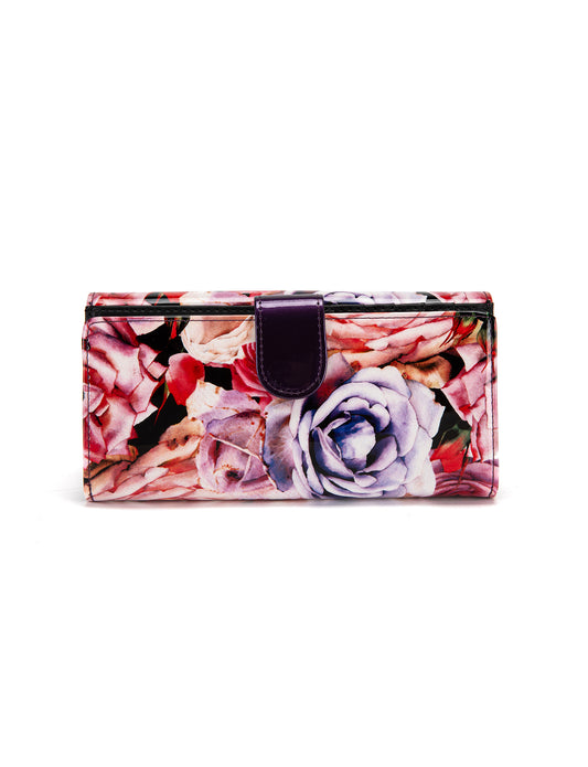 ROSEMARIE LARGE  PATENT LEATHER WALLET WITH RFID- WSF4701