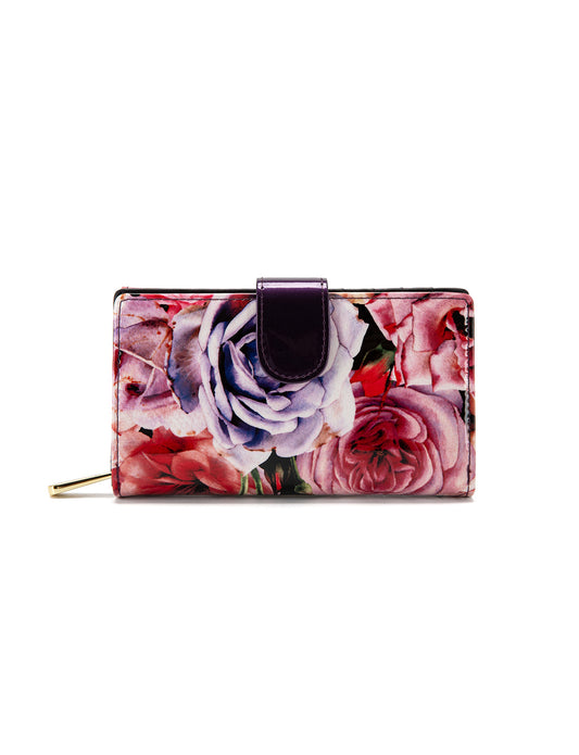 ROSEMARIE MEDIUM PATENT LEATHER WALLET WITH RFID- WSF4702