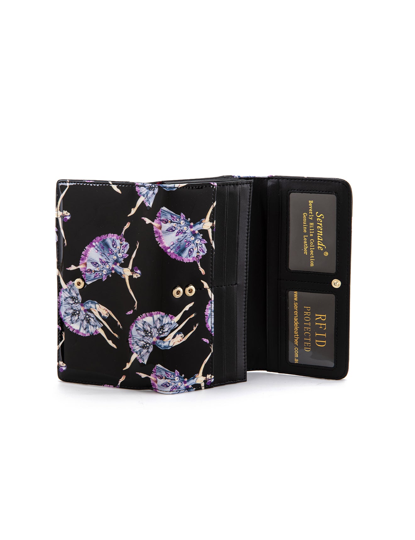 BALLERINA LARGE  PATENT LEATHER WALLET WITH RFID- WSF4801