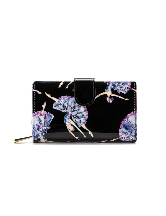BALLERINA MEDIUM PATENT LEATHER WALLET WITH RFID- WSF4802