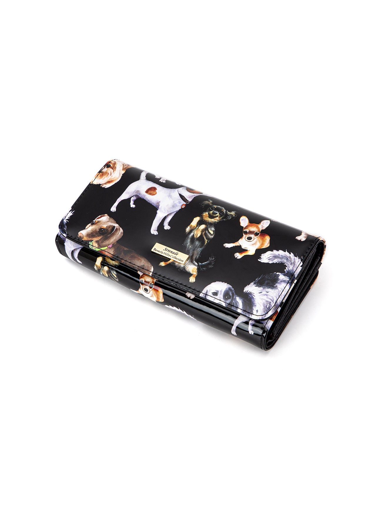 LETS PAWTY LARGE PATENT LEATHER WALLET WITH RFID- WSF5001- NEW IN