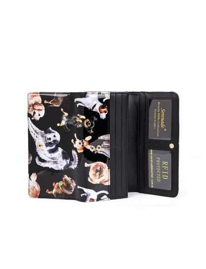 LETS PAWTY LARGE PATENT LEATHER WALLET WITH RFID- WSF5001- NEW IN
