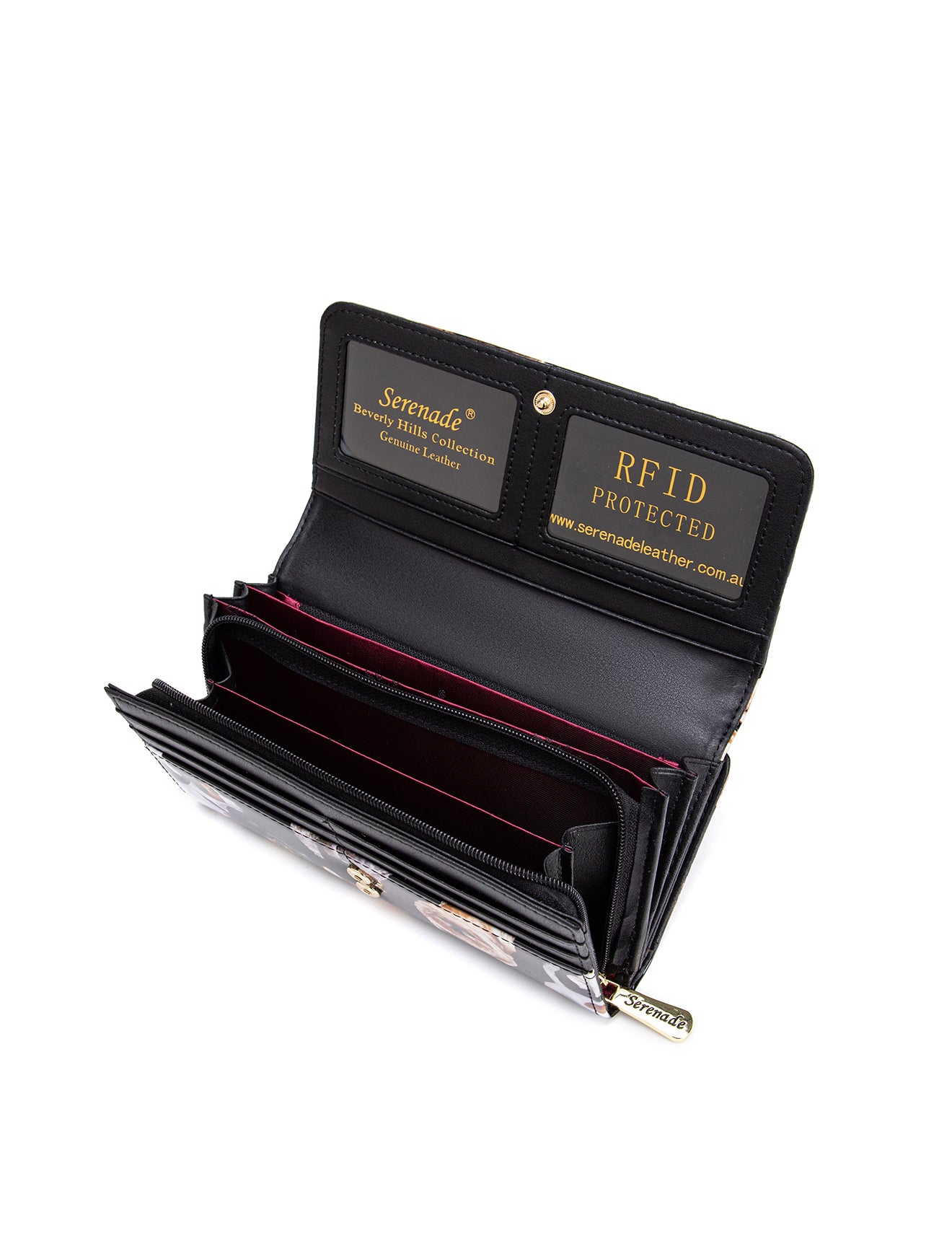 LETS PAWTY LARGE PATENT LEATHER WALLET WITH RFID- WSF5001- NEW IN