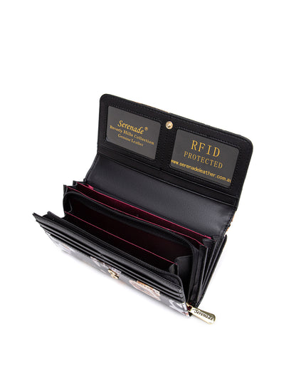 LETS PAWTY LARGE PATENT LEATHER WALLET WITH RFID- WSF5001- NEW IN