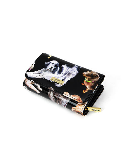 LETS PAWTY MEDIUM PATENT LEATHER WALLET WITH RFID- WSF5002- NEW IN