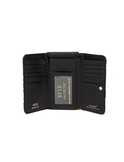 LETS PAWTY MEDIUM PATENT LEATHER WALLET WITH RFID- WSF5002- NEW IN