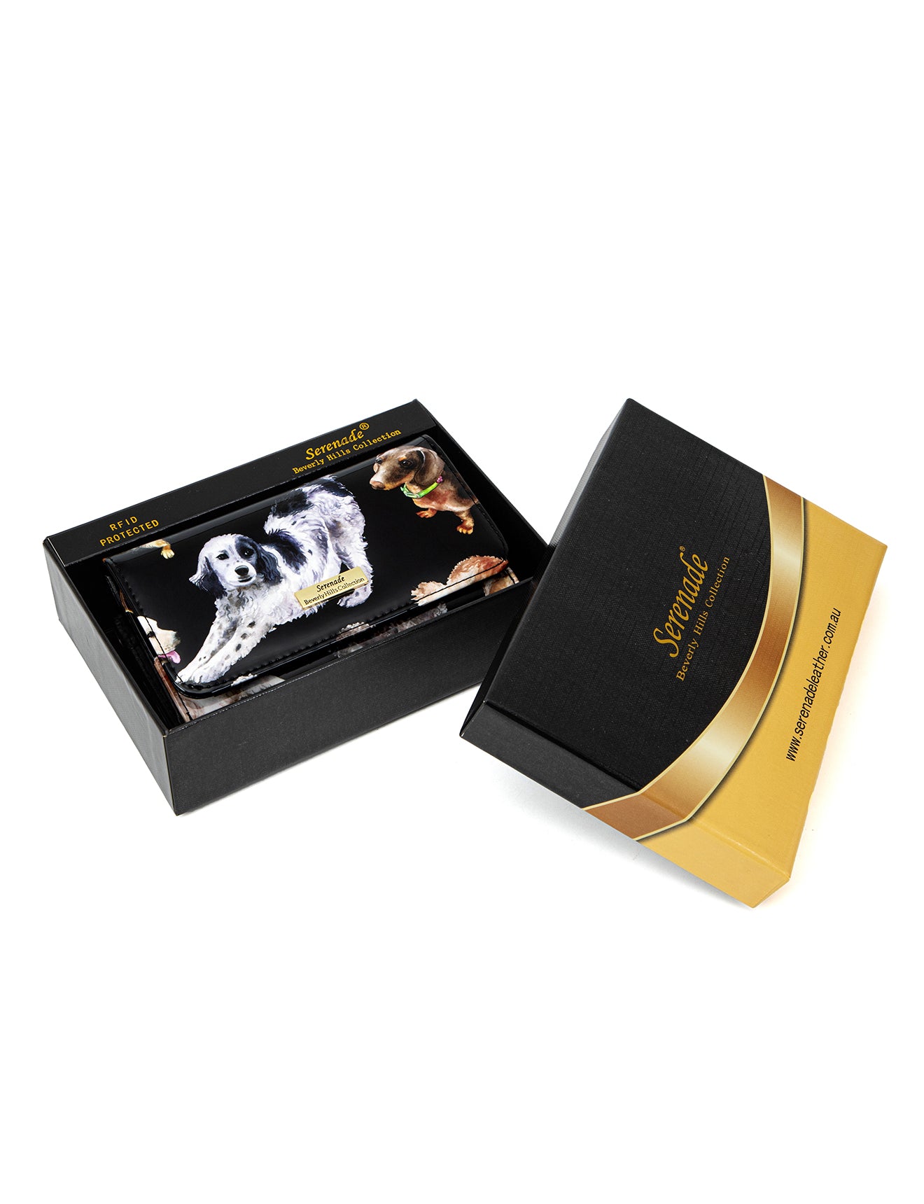 LETS PAWTY MEDIUM PATENT LEATHER WALLET WITH RFID- WSF5002- NEW IN