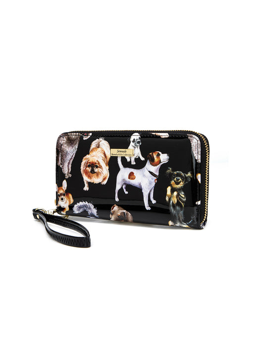 LETS PAWTY ZIP AROUND LEATHER RFID WALLET- WSF5016- NEW IN
