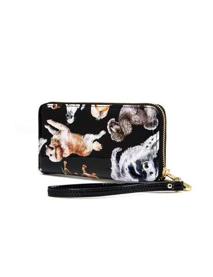 LETS PAWTY ZIP AROUND LEATHER RFID WALLET- WSF5016- NEW IN