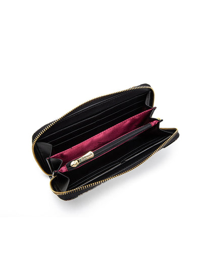 LETS PAWTY ZIP AROUND LEATHER RFID WALLET- WSF5016- NEW IN