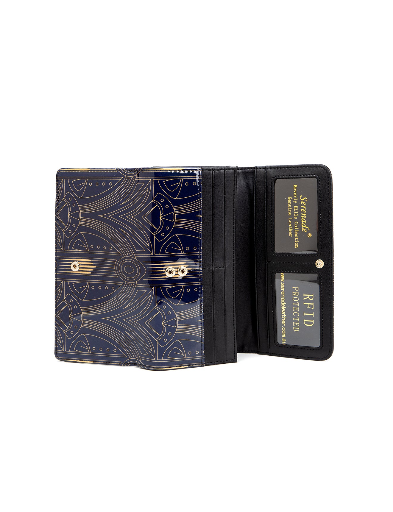 GATSBY LARGE  PATENT LEATHER WALLET WITH RFID- WSF5201- NEW IN