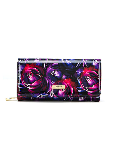 AMETHYST ROSE LARGE  PATENT LEATHER WALLET WITH RFID- WSF5301- NEW IN