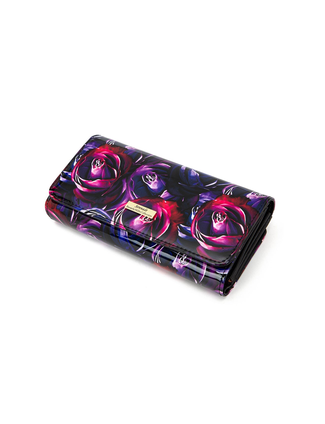 AMETHYST ROSE LARGE  PATENT LEATHER WALLET WITH RFID- WSF5301- NEW IN