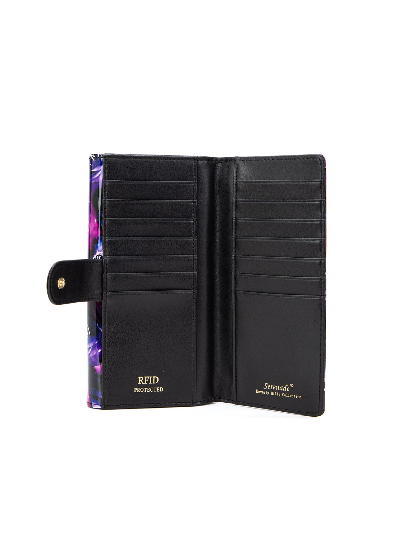 AMETHYST ROSE LARGE  PATENT LEATHER WALLET WITH RFID- WSF5301- NEW IN