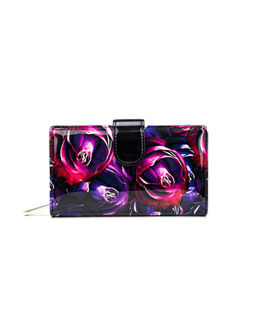 AMETHYST ROSE MEDIUM PATENT LEATHER WALLET WITH RFID- WSF5302- NEW IN