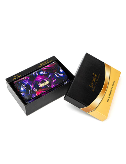 AMETHYST ROSE MEDIUM PATENT LEATHER WALLET WITH RFID- WSF5302- NEW IN