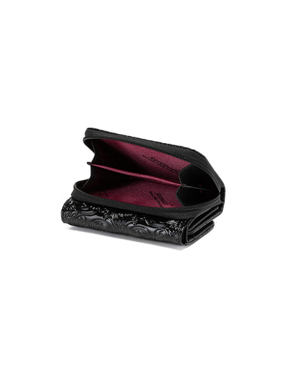 CAROLINA SMALL PATENT LEATHER WALLET WITH RFID - BLACK
