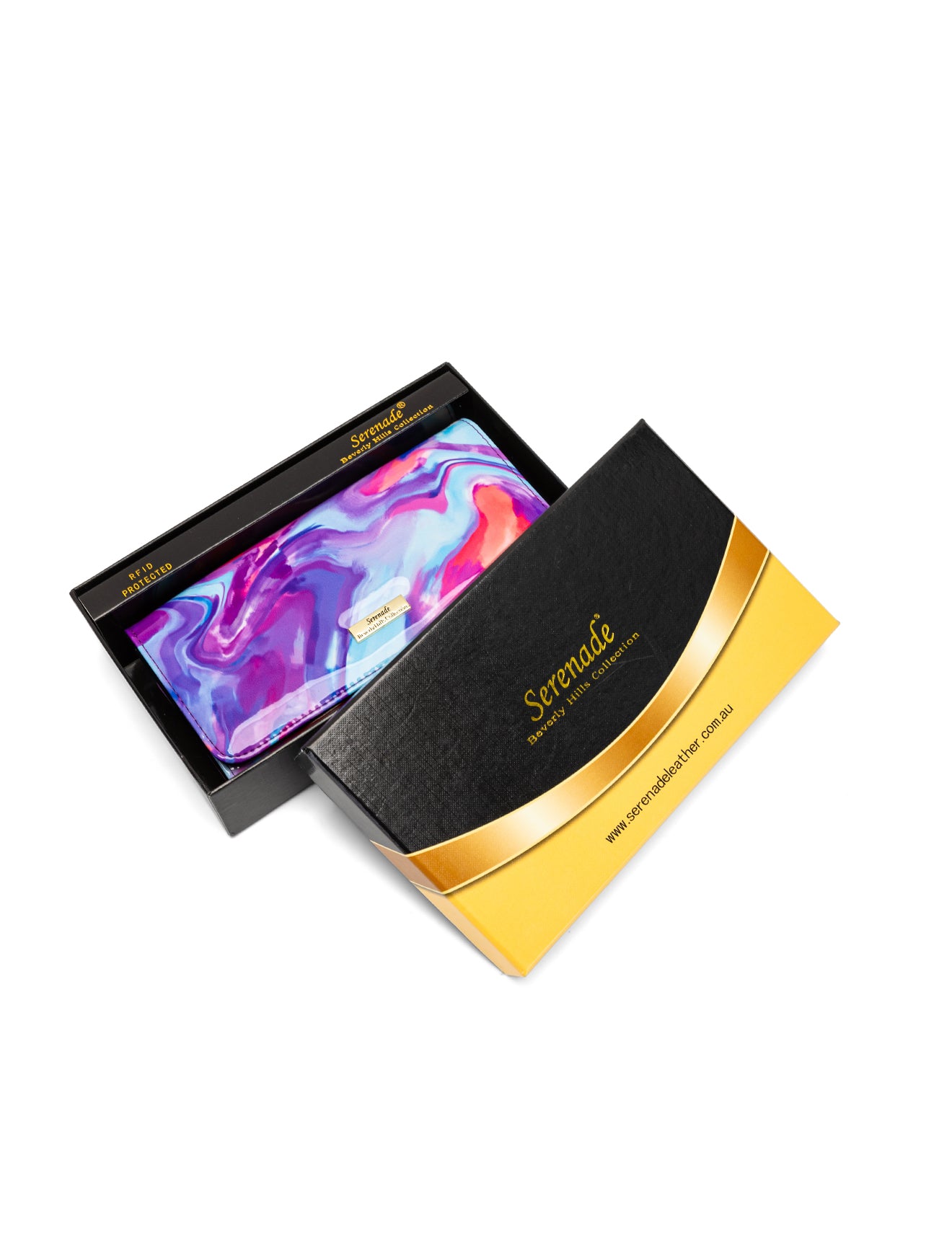 AURORA LARGE PATENT LEATHER WALLET WITH RFID - SPRING PASTELS