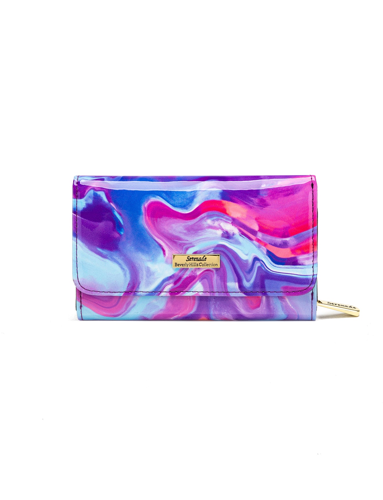 AURORA MEDIUM PATENT LEATHER WALLET WITH RFID - SPRING PASTELS