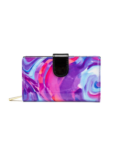 AURORA MEDIUM PATENT LEATHER WALLET WITH RFID - SPRING PASTELS