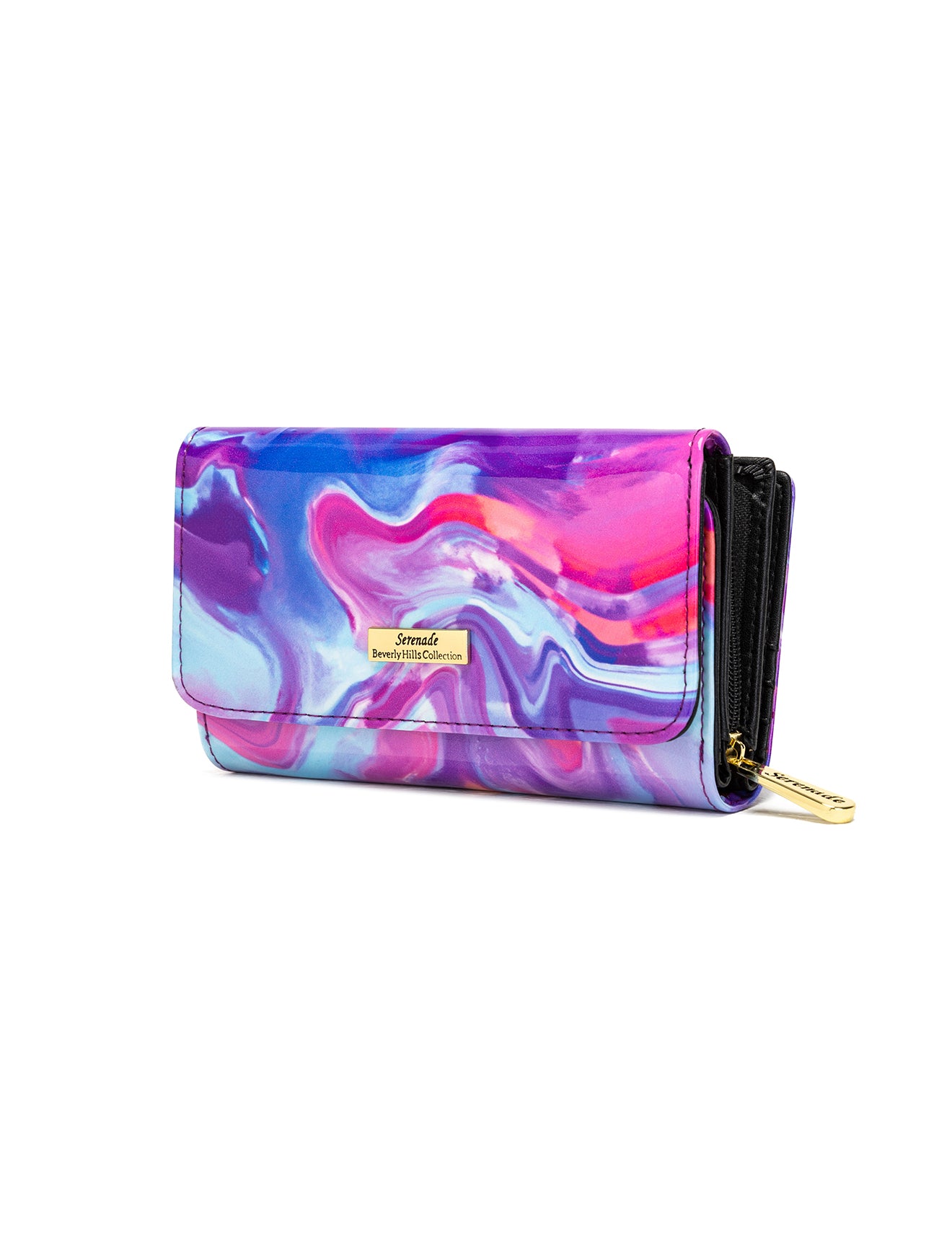AURORA MEDIUM PATENT LEATHER WALLET WITH RFID - SPRING PASTELS
