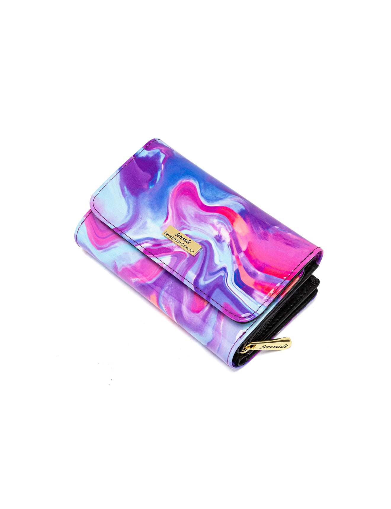 AURORA MEDIUM PATENT LEATHER WALLET WITH RFID - SPRING PASTELS