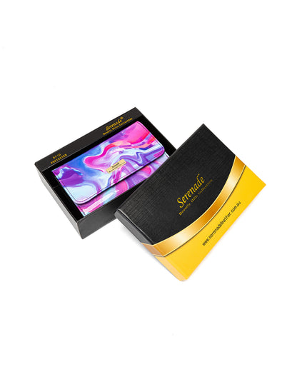 AURORA MEDIUM PATENT LEATHER WALLET WITH RFID - SPRING PASTELS