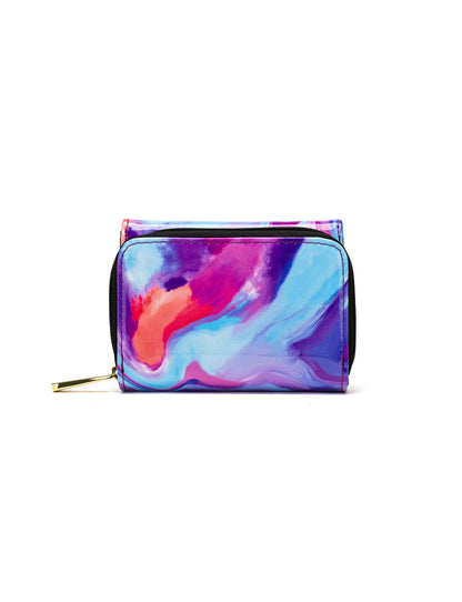 AURORA SMALL PATENT LEATHER WALLET WITH RFID - SPRING PASTELS