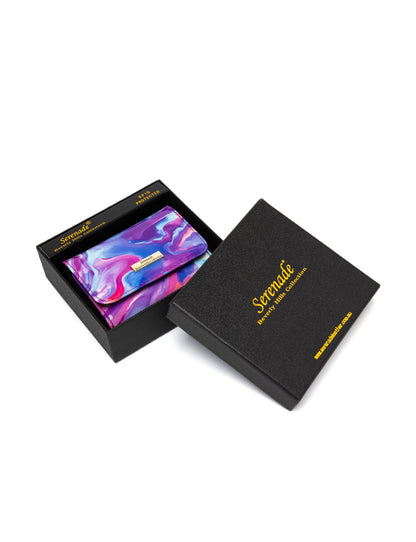 AURORA SMALL PATENT LEATHER WALLET WITH RFID - SPRING PASTELS