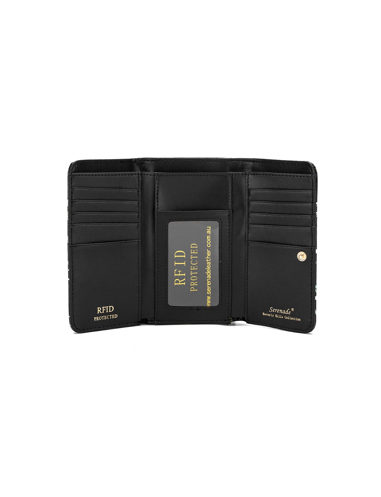 DAISY MEDIUM PATENT LEATHER WALLET WITH RFID - DAISY PRINT