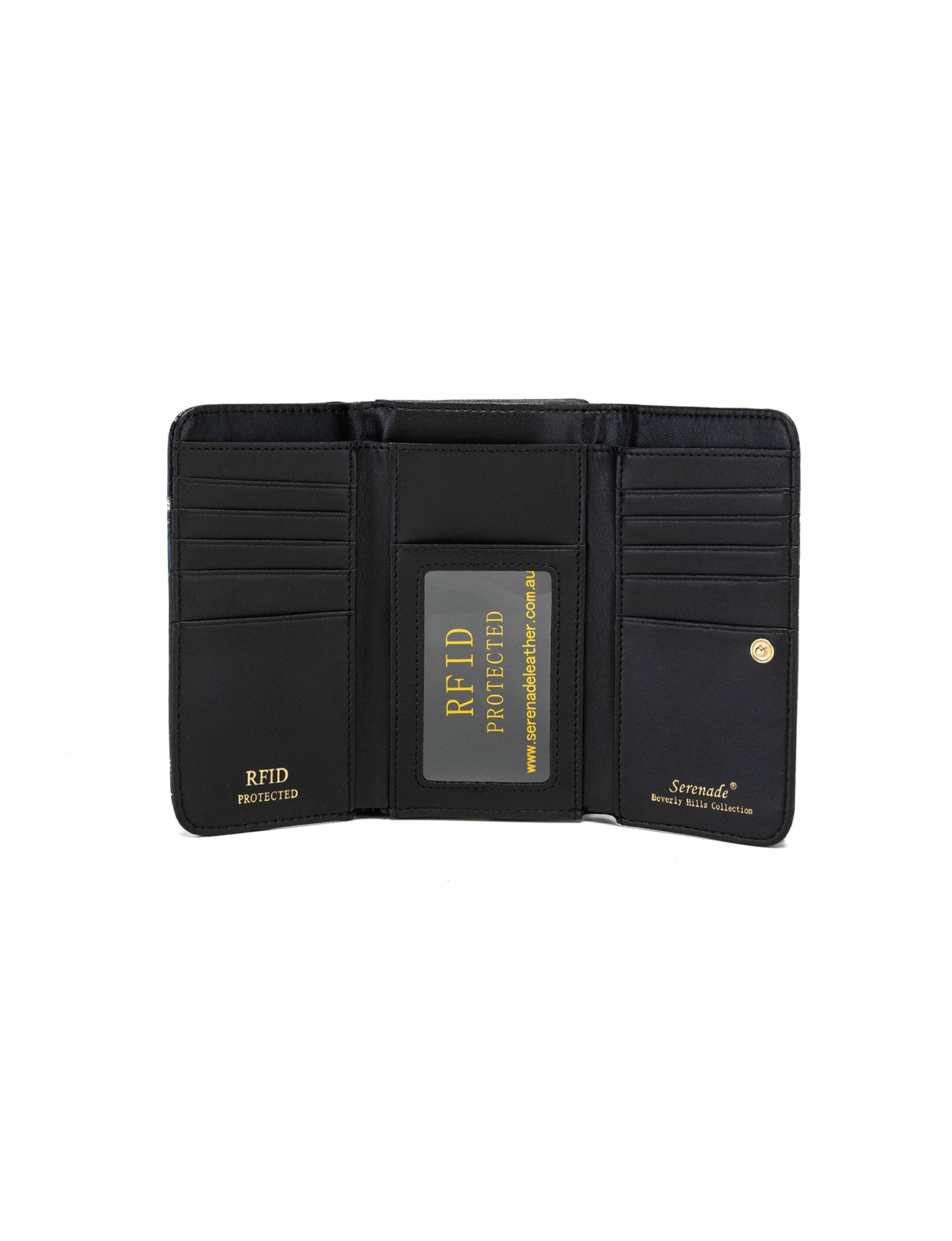 HUMMINGBIRD SINGS MEDIUM PATENT LEATHER WALLET WITH RFID - BIRD PRINT