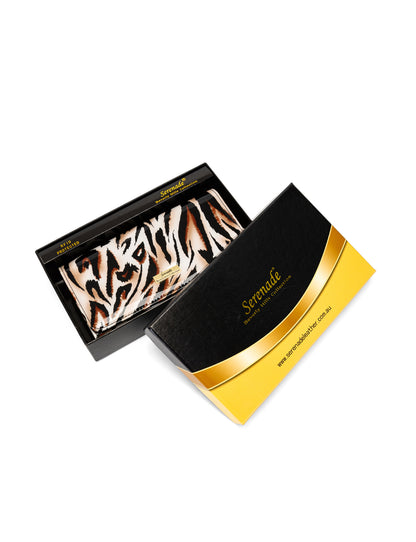 COUGAR LARGE PATENT LEATHER WALLET WITH RFID - COUGAR PRINT