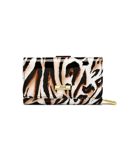 COUGAR MEDIUM PATENT LEATHER WALLET WITH RFID - COUGAR PRINT