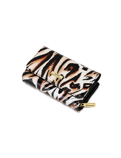 COUGAR MEDIUM PATENT LEATHER WALLET WITH RFID - COUGAR PRINT