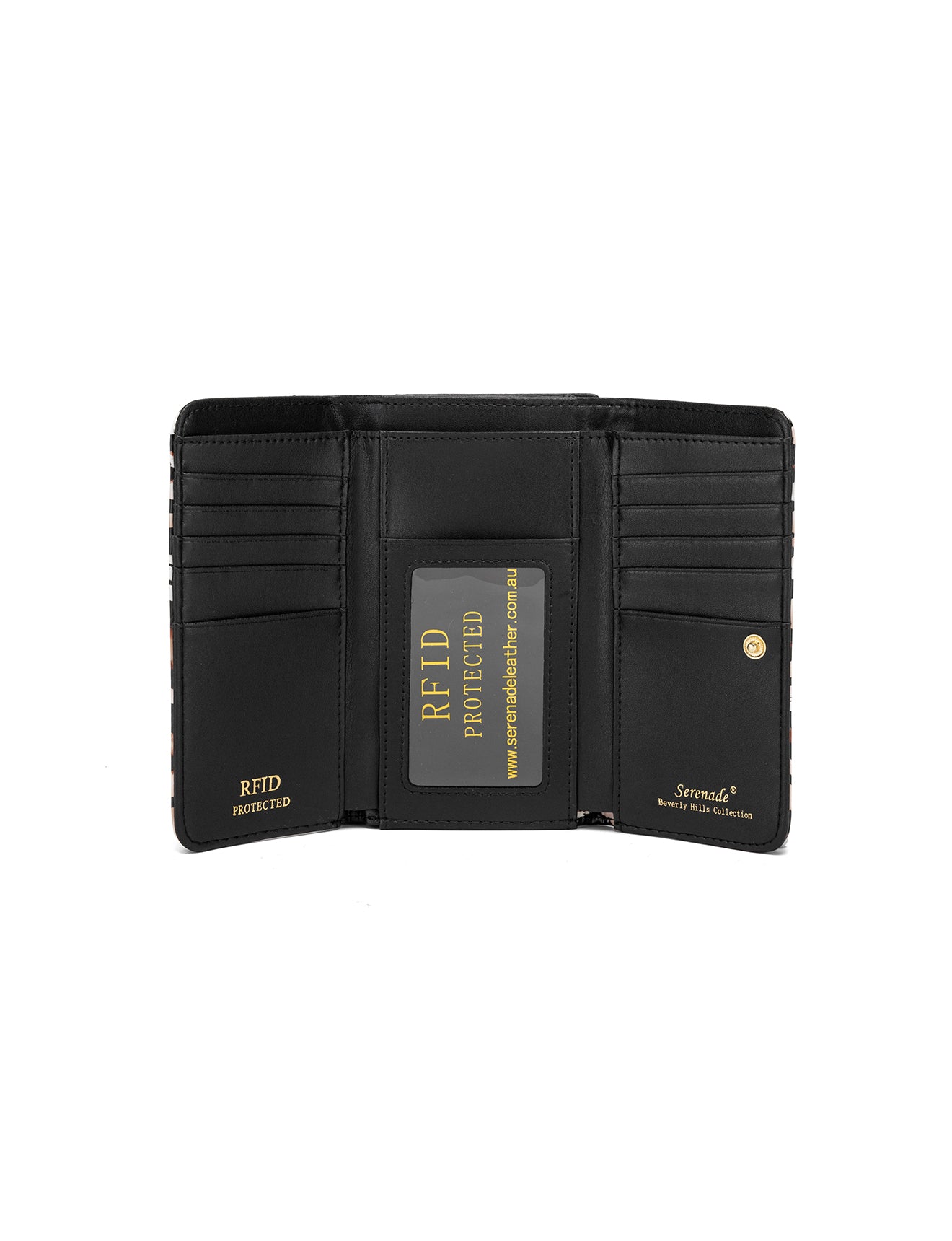 COUGAR MEDIUM PATENT LEATHER WALLET WITH RFID - COUGAR PRINT