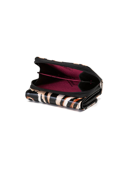 COUGAR SMALL PATENT LEATHER WALLET WITH RFID - COUGAR PRINT