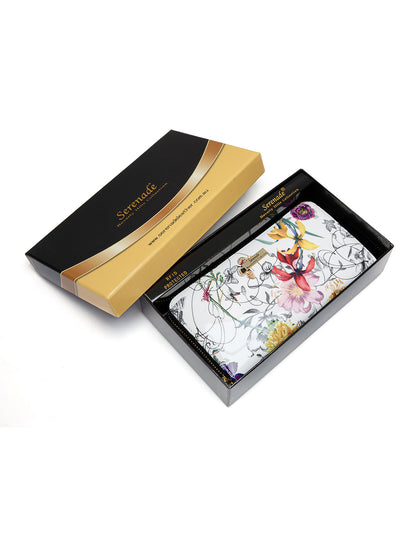 BOTANICS ZIP AROUND  PATENT LEATHER WALLET WITH RFID- WSH4716