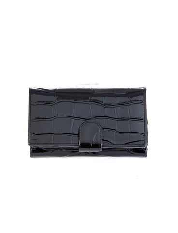 Pandora Medium Leather Wallet with RFID-WSL1302-BLK- SALE