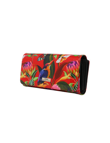 WILDFLOWER LGE RFID PATENT LEATHER WALLET- WSN2401-SALE