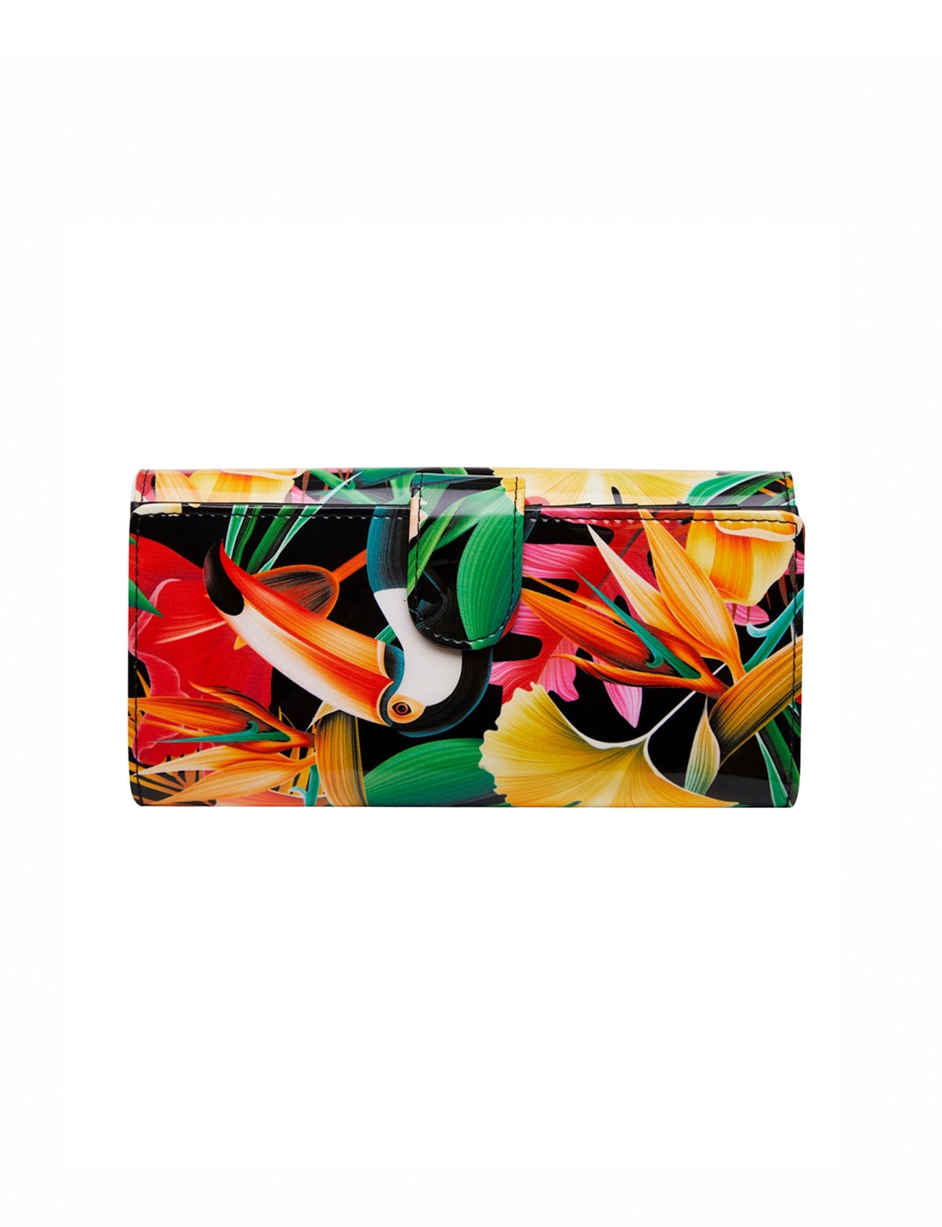 TOUCAN LGE RFID PATENT LEATHER WALLET- WSN3401-SALE