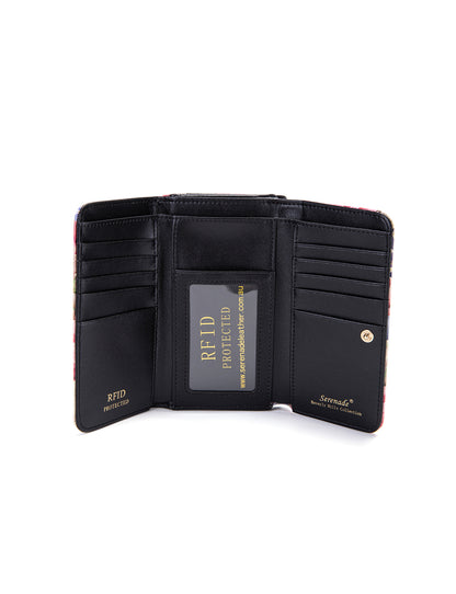 ANGELIQUE MED LEATHER RFID WALLET-WSN5702*