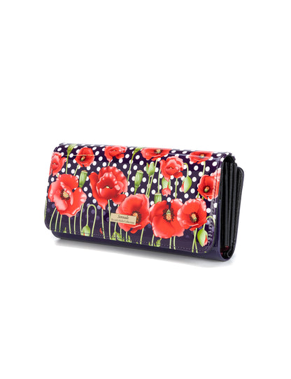 POPPY LARGE LEATHER RFID WALLET-WSN7901