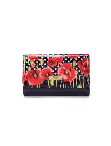 POPPY MED LEATHER RFID WALLET-WSN7902