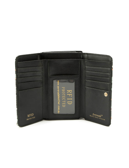 PHYLLIS MED LEATHER RFID WALLET-WSN8202