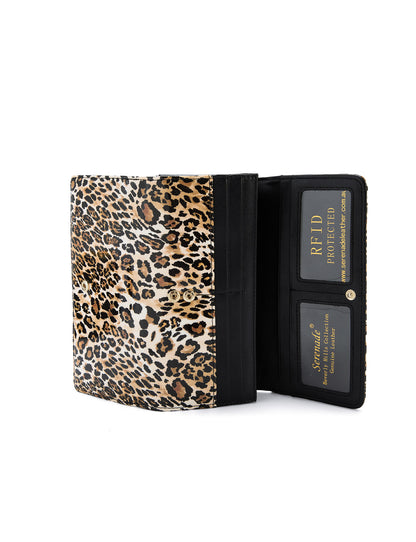 WILD CAT LARGE LEATHER RFID WALLET- WSN8801
