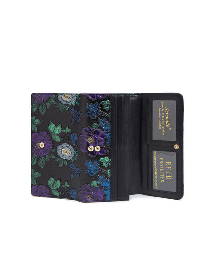 VINCENT LGE RFID HAND PAINTED LEATHER WALLET- WSN9801